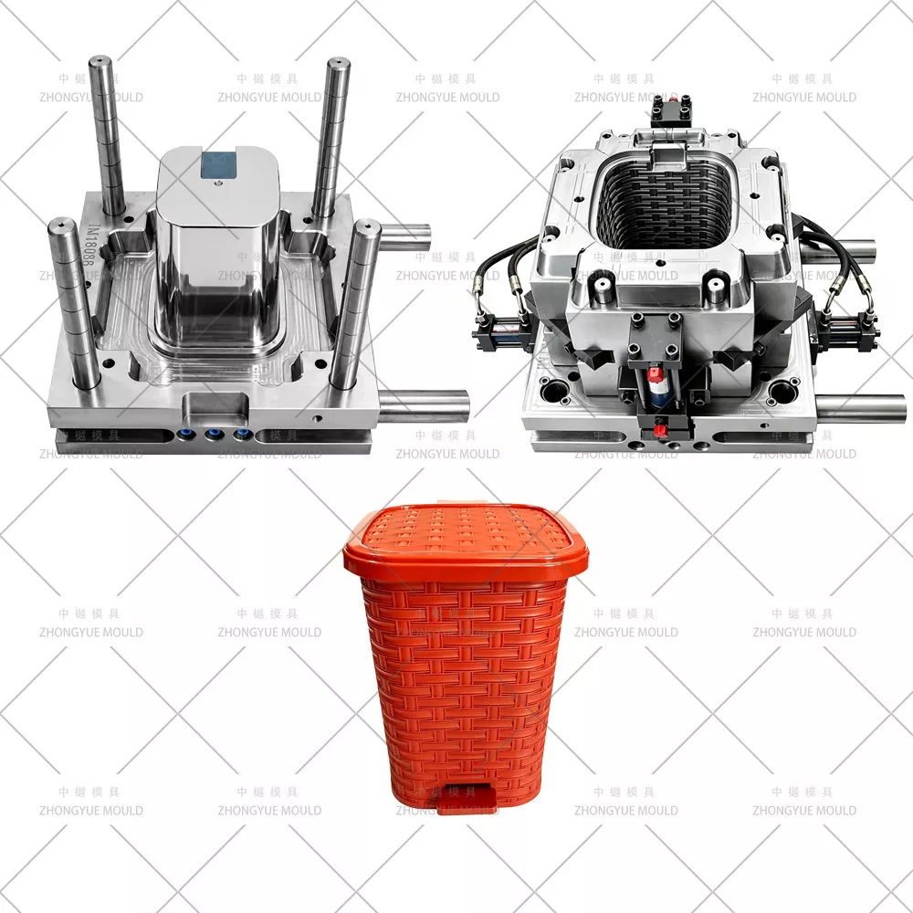 10L quadratische Rattan-Mülleimerform