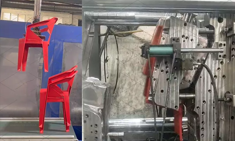 Plastic Arm Chair Mould Trial out
