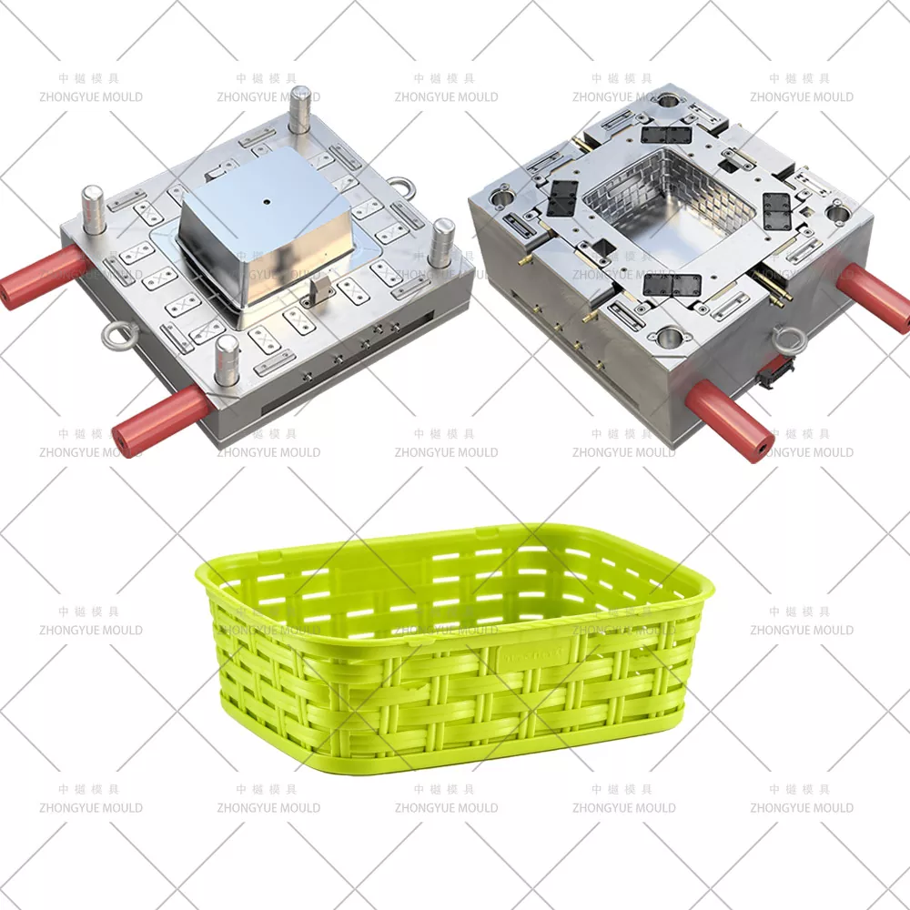 Quadratische Rattankorbform aus Kunststoff